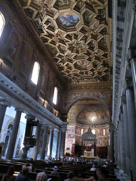 plafond de léglise Santa Maria in trastevere